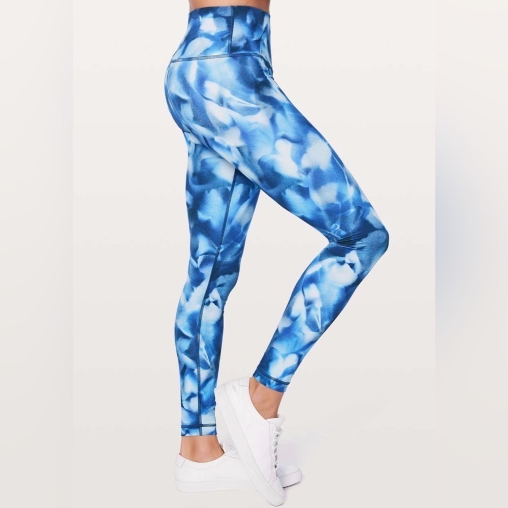 Lululemon Wunder Under Hi-Rise Tight Blush Blossom Alpine White Midnight Navy